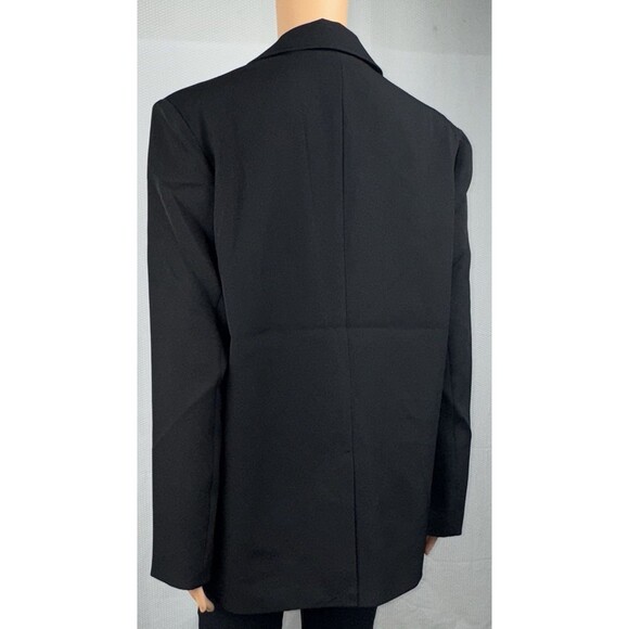 Steve Madden Blazer Small Black Blazer Suit Sports Jacket Boyfriend Chic Office - Picture 5 of 10